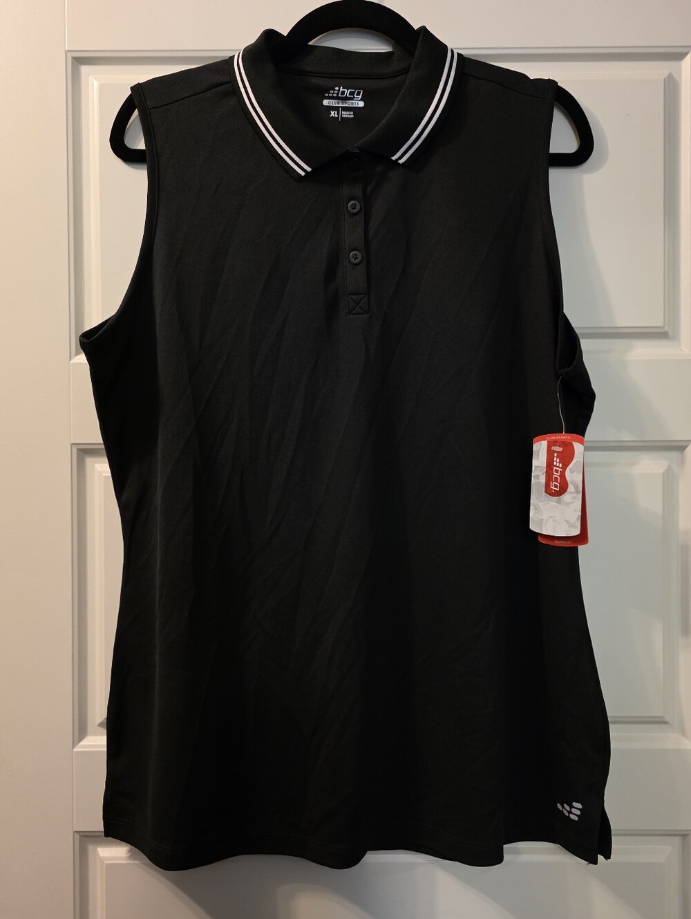 BCG Club Sports Womens Tennis Sleeveless Polo Caviar Size XL